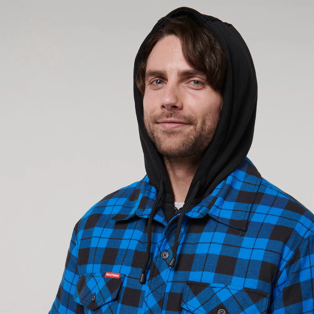 Hard Yakka Men's Quilted Shacket - Oceanic