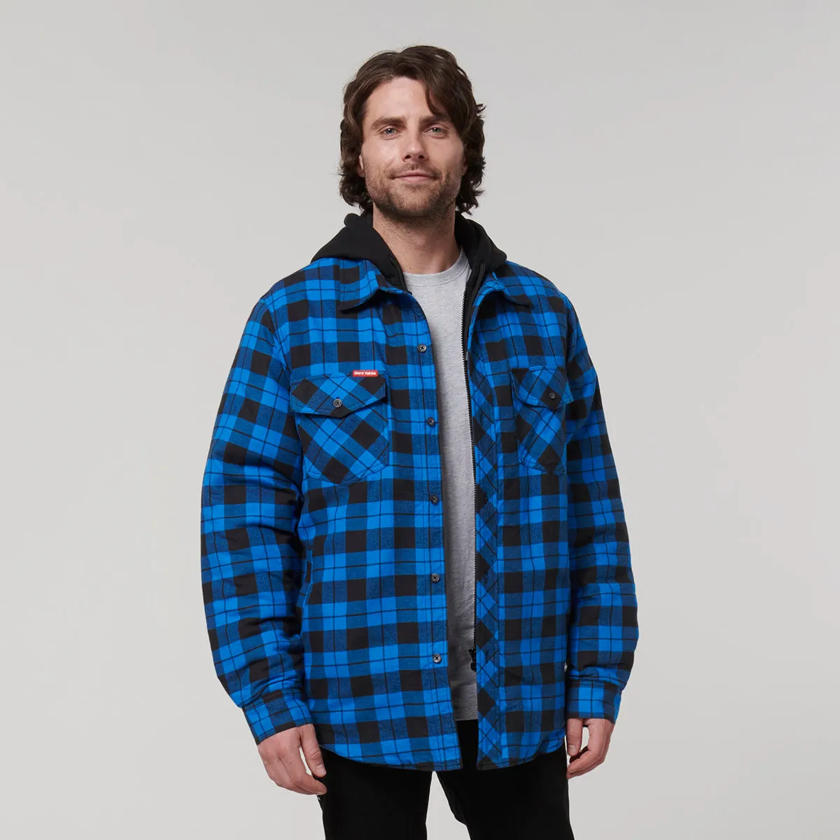 Hard Yakka Men's Quilted Shacket - Oceanic