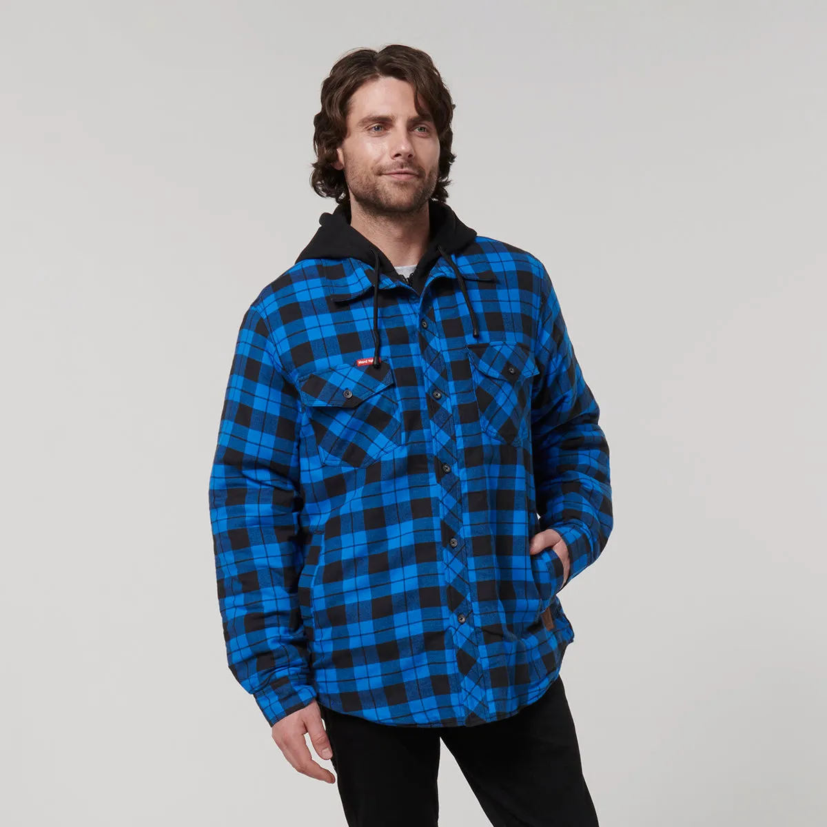 Hard Yakka Men's Quilted Shacket - Oceanic