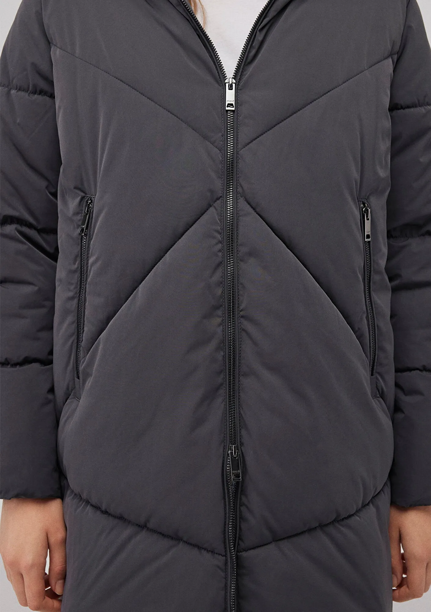 Hooded Anthracite Jacket