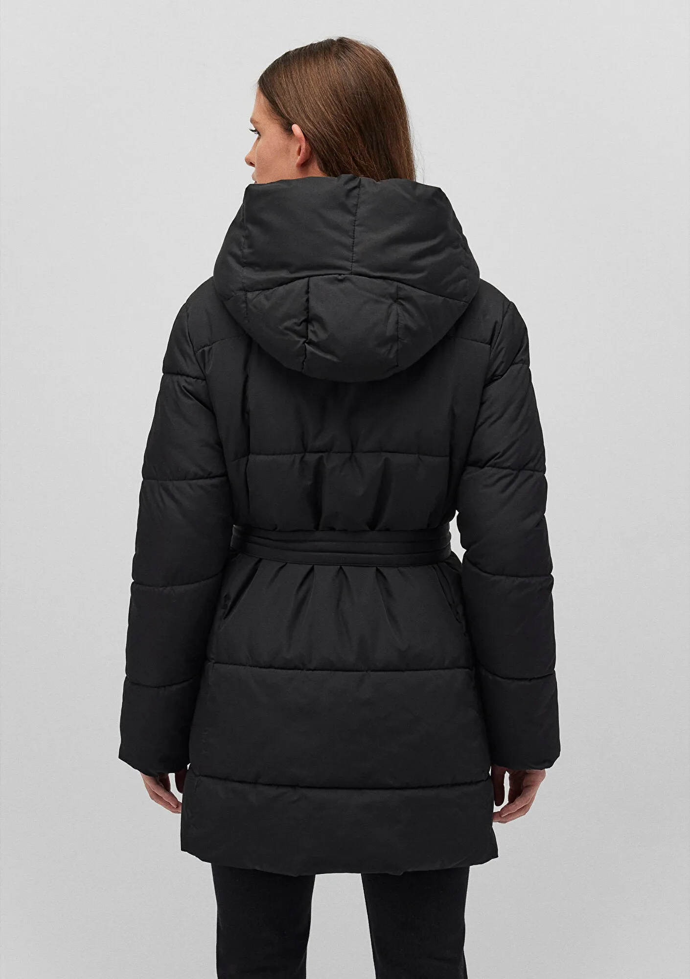 Hooded Black Puffer Jacket