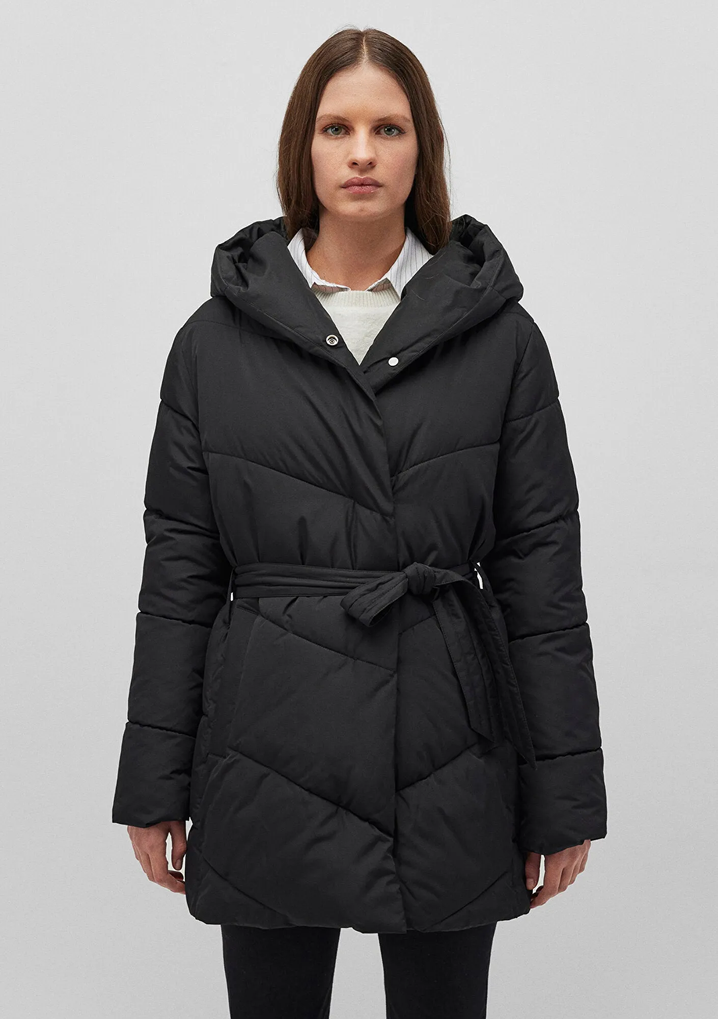 Hooded Black Puffer Jacket