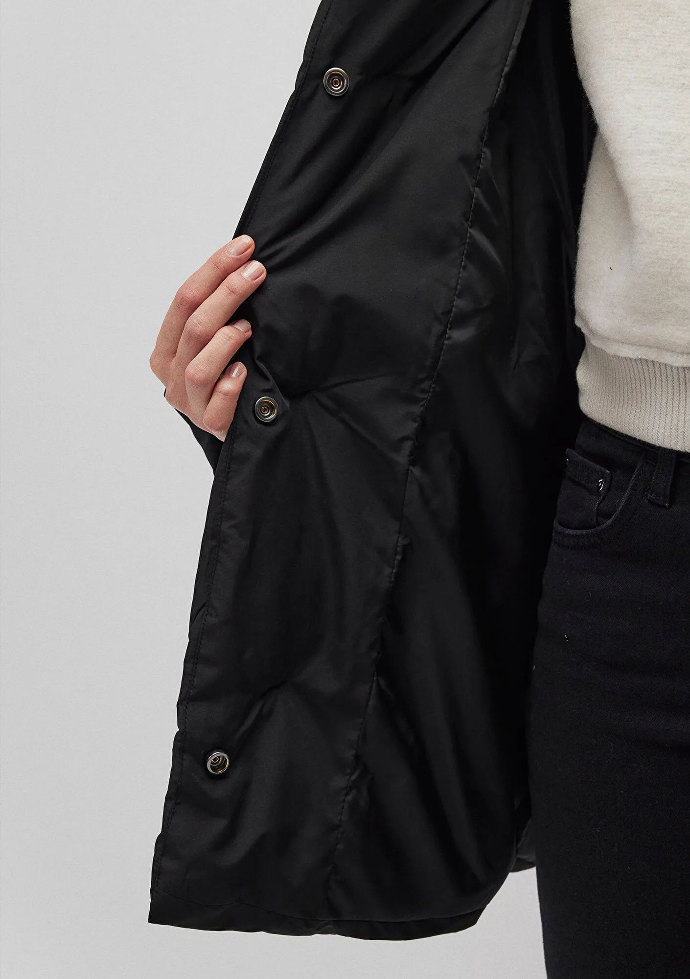 Hooded Black Puffer Jacket