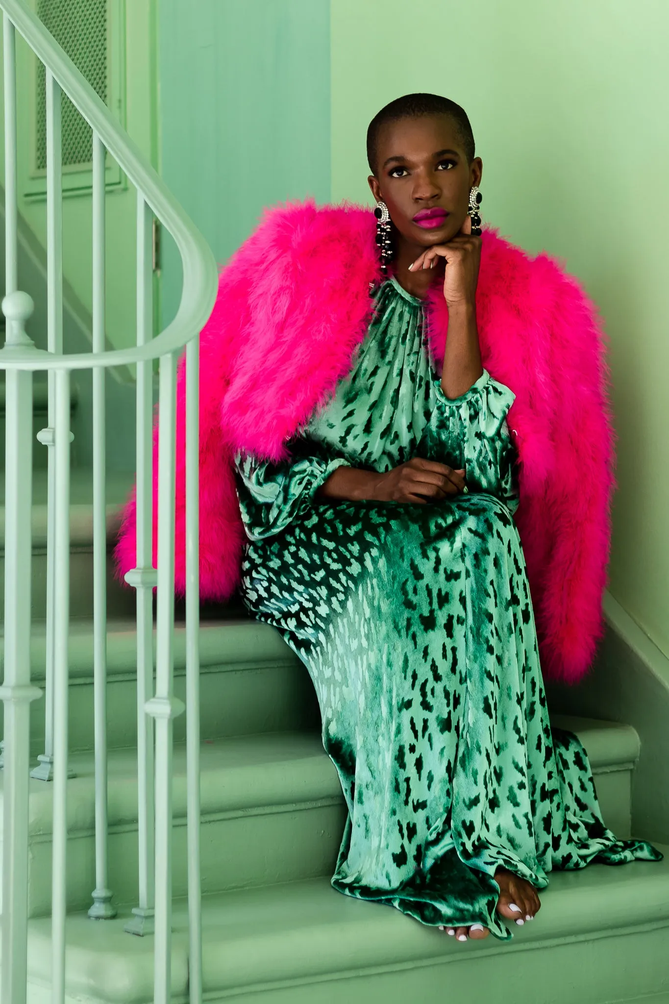 Hot Marabou Cropped Jacket