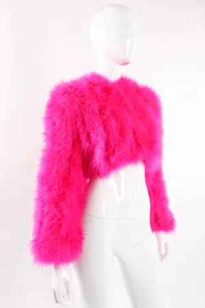 Hot Marabou Cropped Jacket