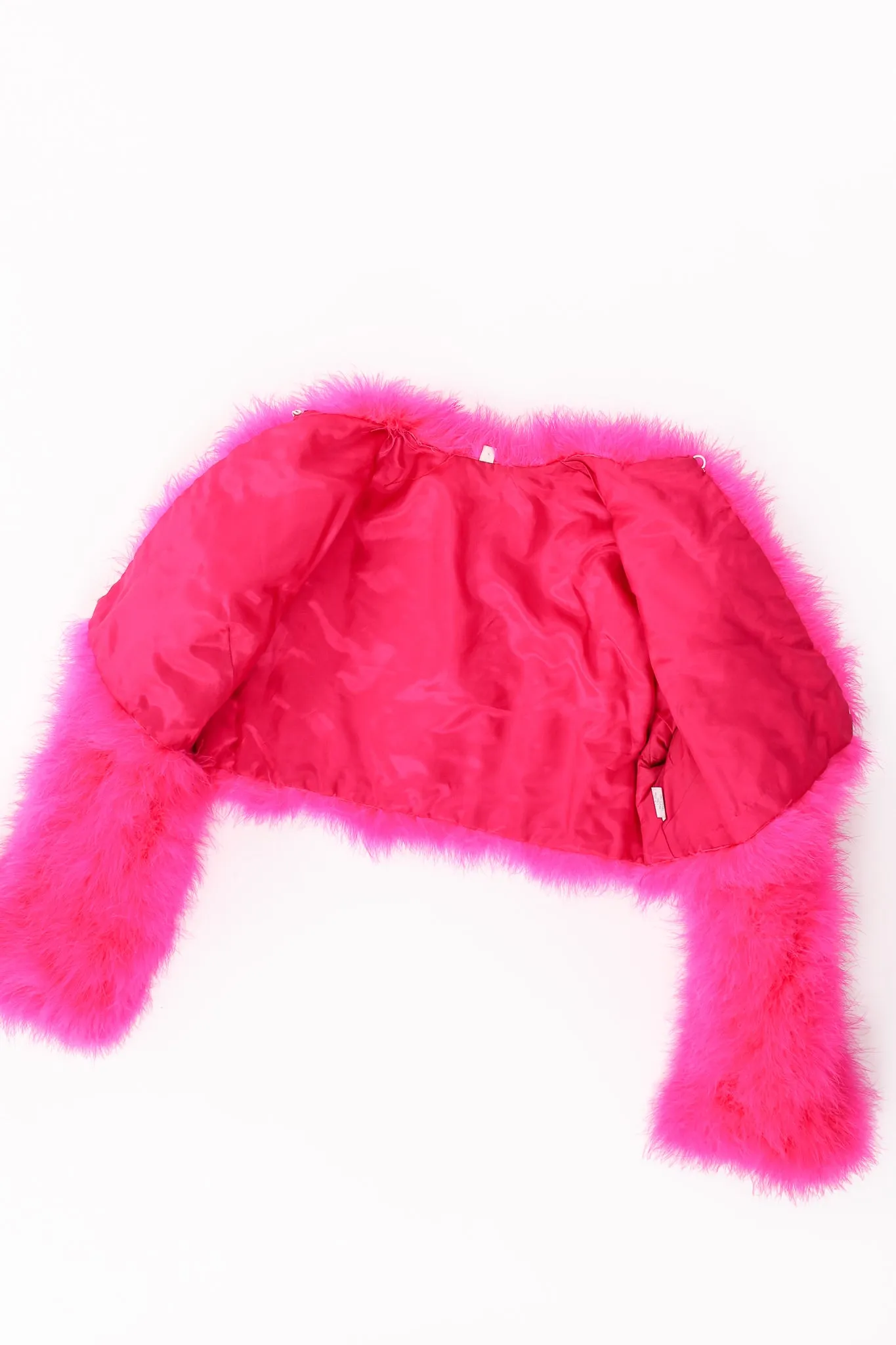 Hot Marabou Cropped Jacket