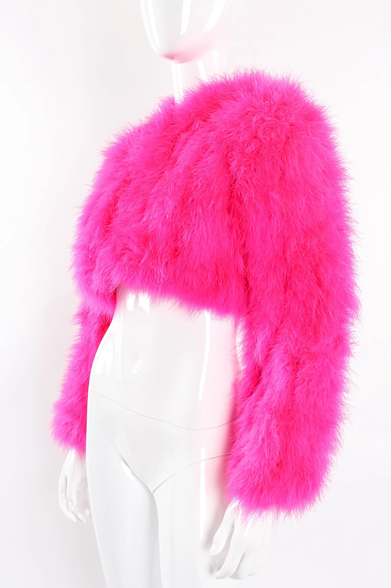 Hot Marabou Cropped Jacket