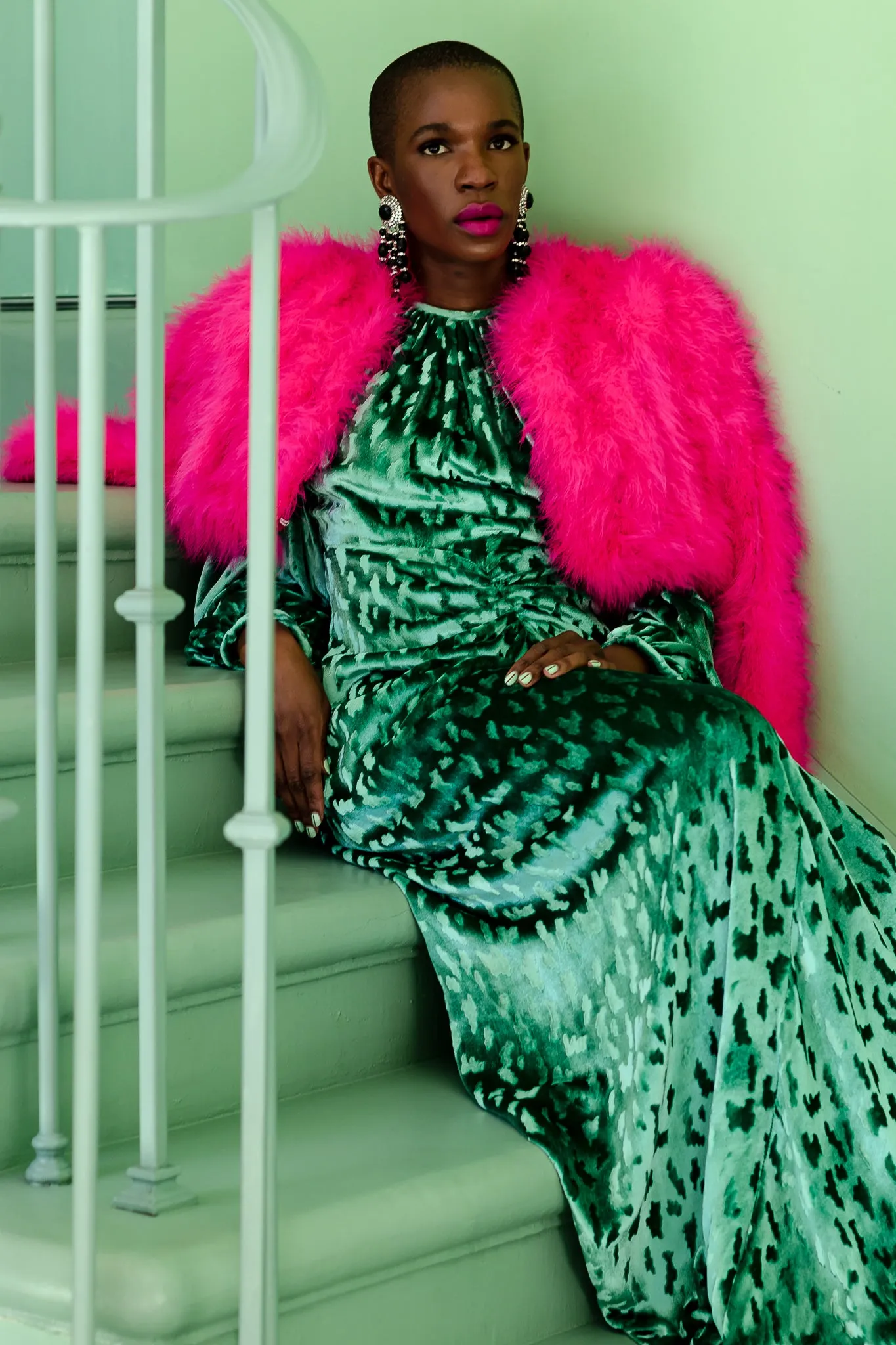 Hot Marabou Cropped Jacket