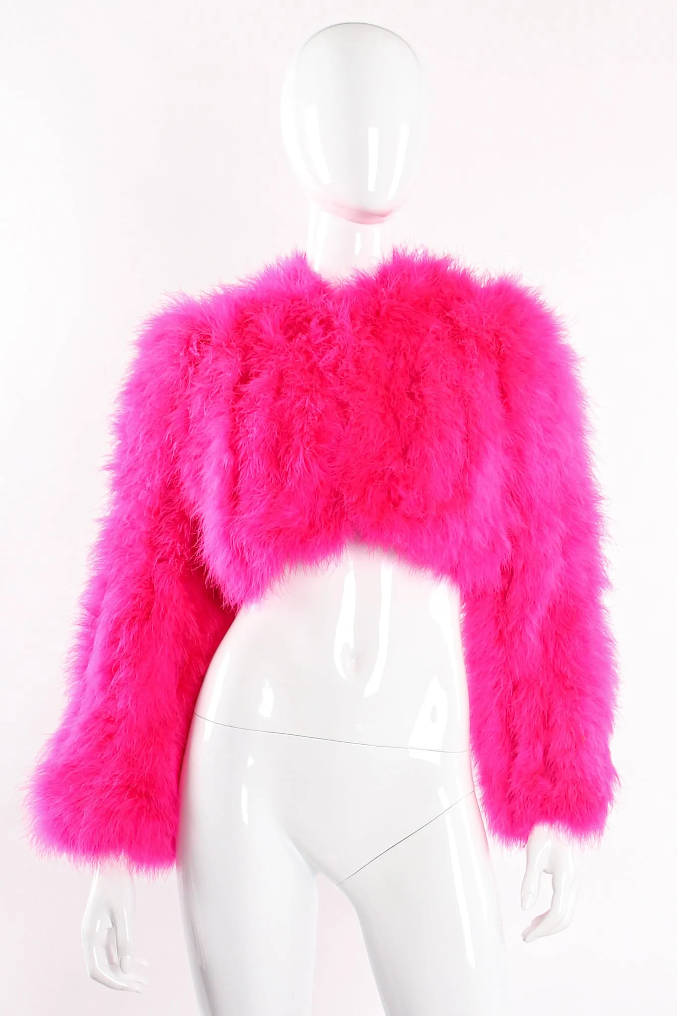Hot Marabou Cropped Jacket