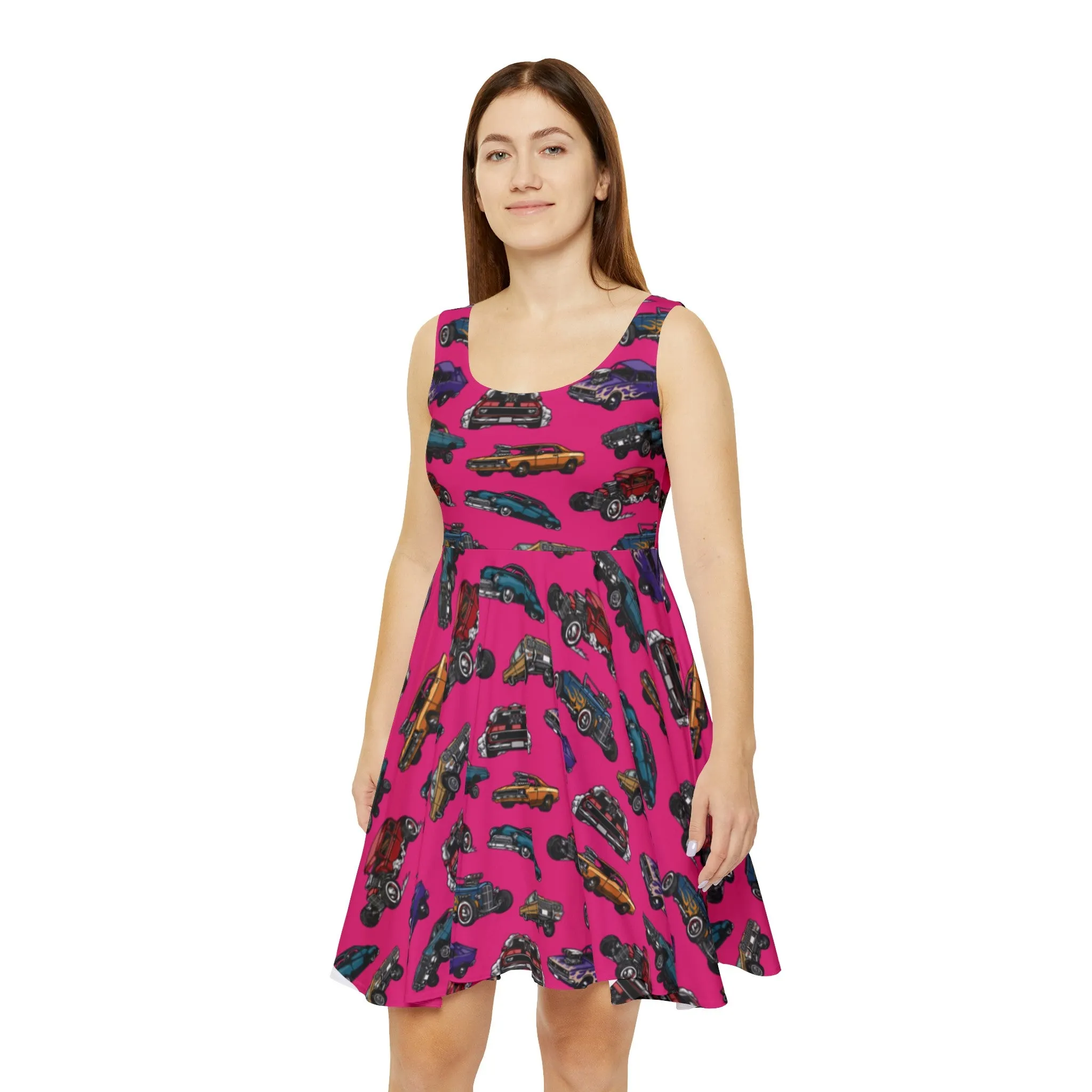 Hotrod Rose Skater Dress