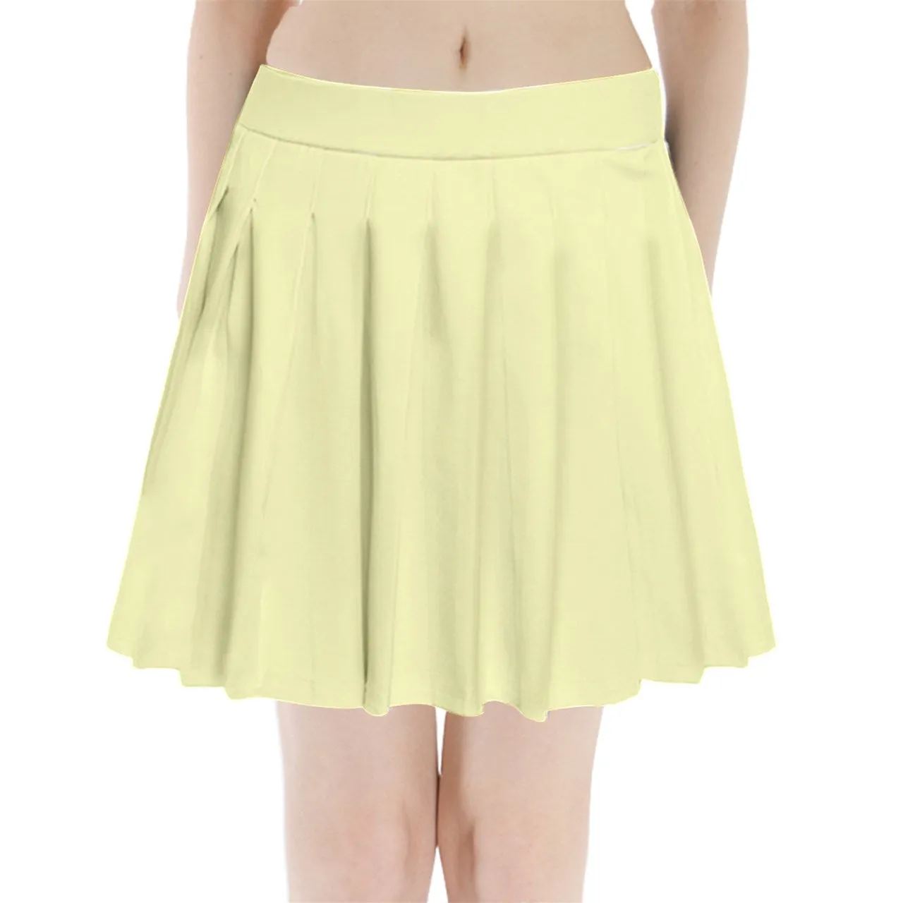 Icee Yellow Pleated Mini Skirt
