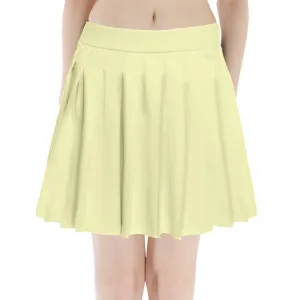 Icee Yellow Pleated Mini Skirt