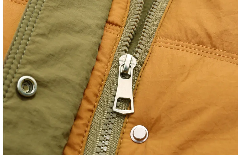 Insulated and Windproof Quilted Puffer Jacket with Flap Pockets
