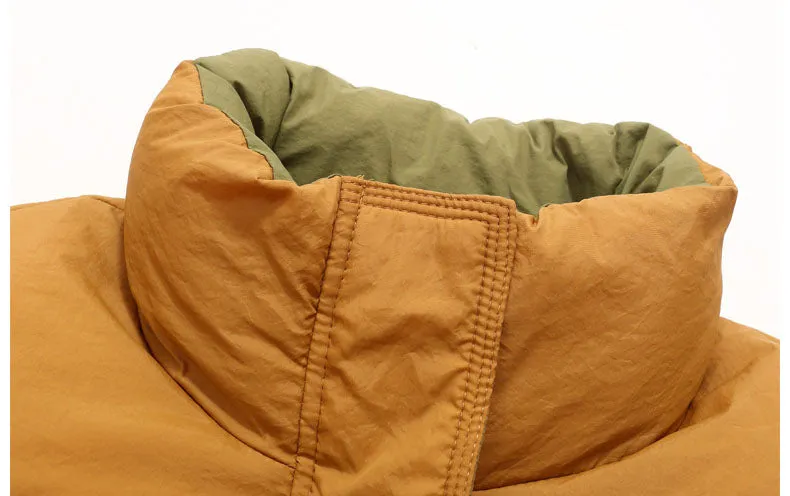 Insulated and Windproof Quilted Puffer Jacket with Flap Pockets