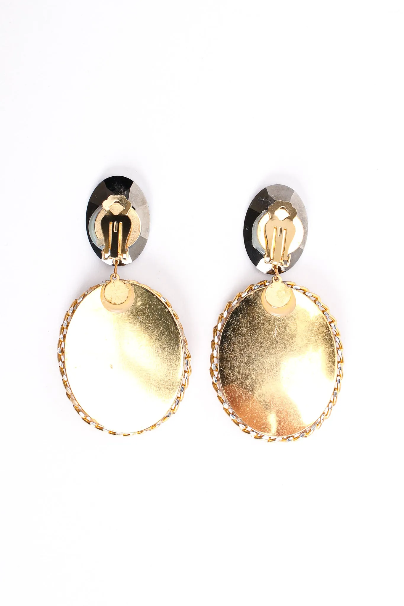 Iridescent Crystal Rhinestone Wrapped Earrings