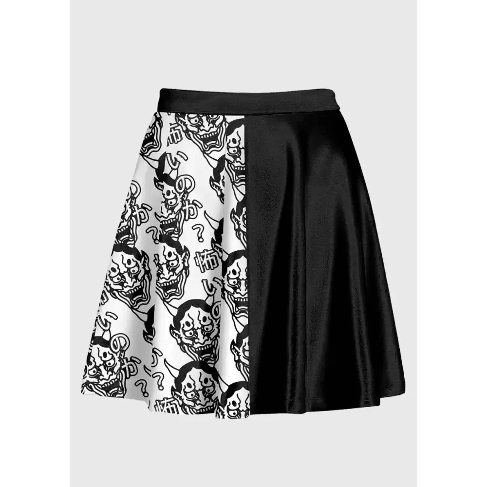 Japanese Hannya Gothic Skirt Embracing Traditional Elegance