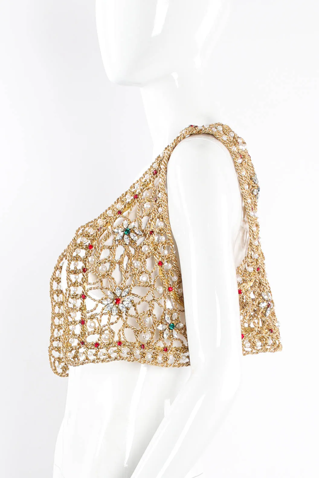 Jeweled Crochet Rope Vest