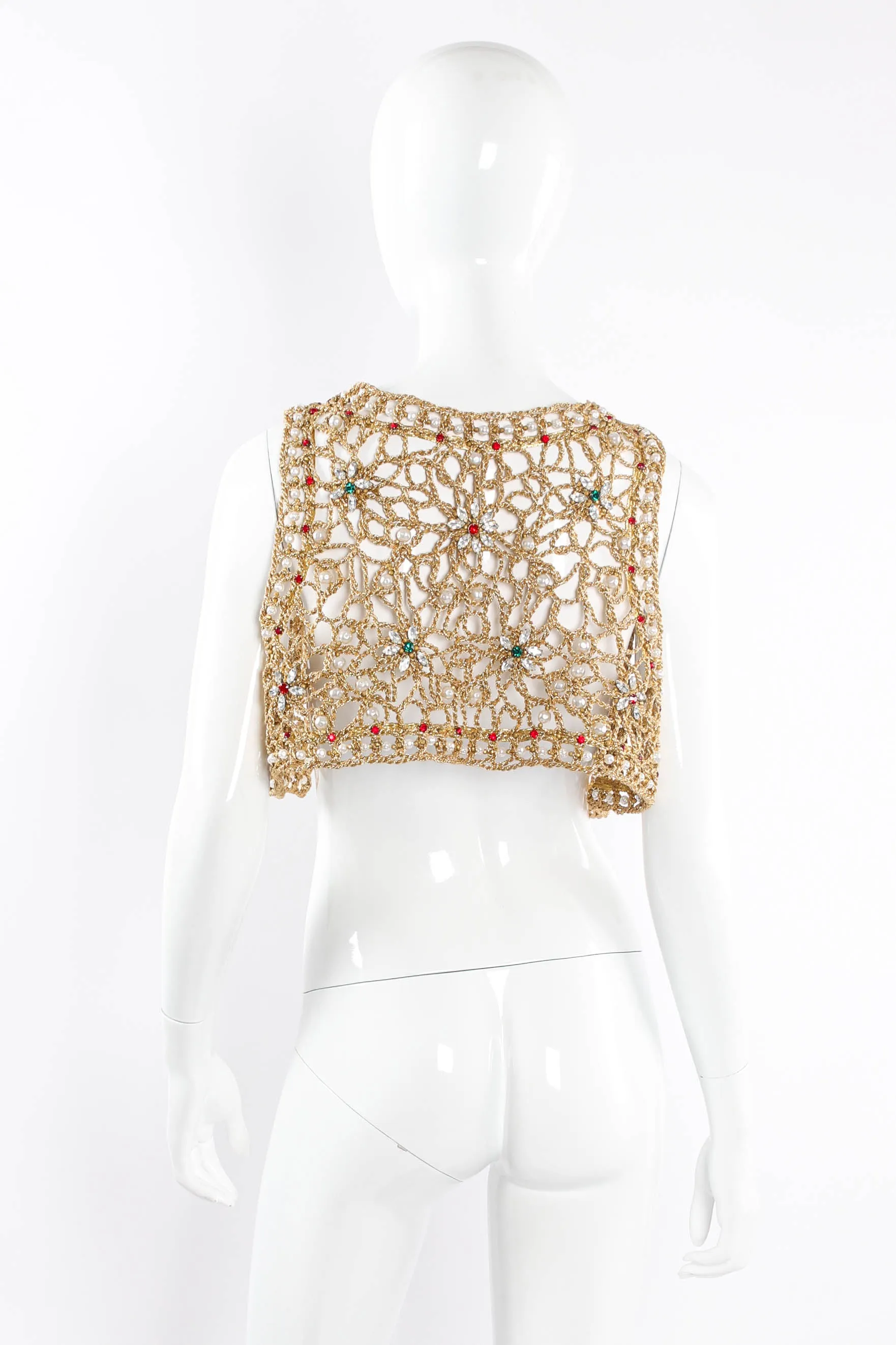 Jeweled Crochet Rope Vest