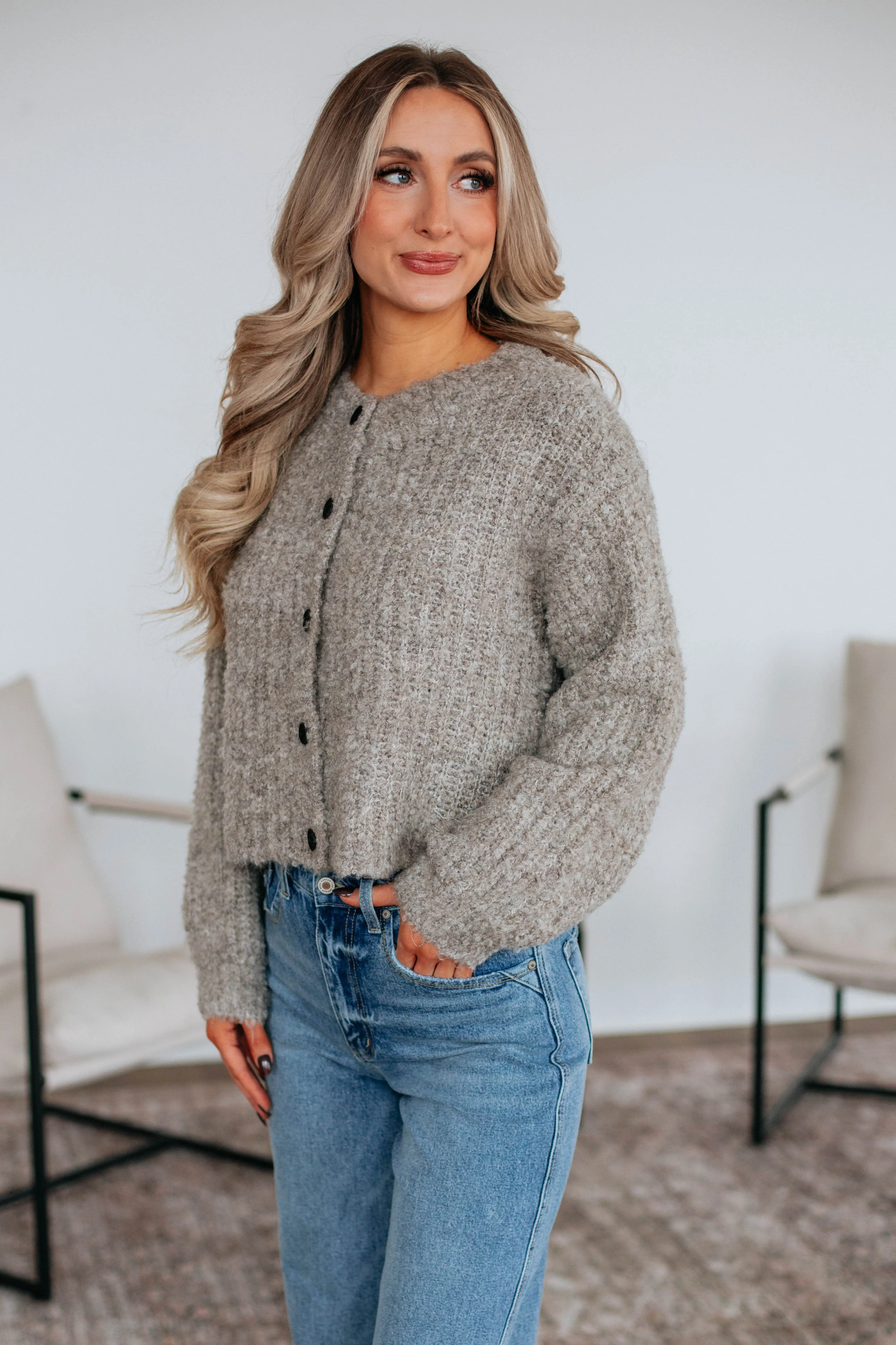 Jodie Knit Cardigan - Latte