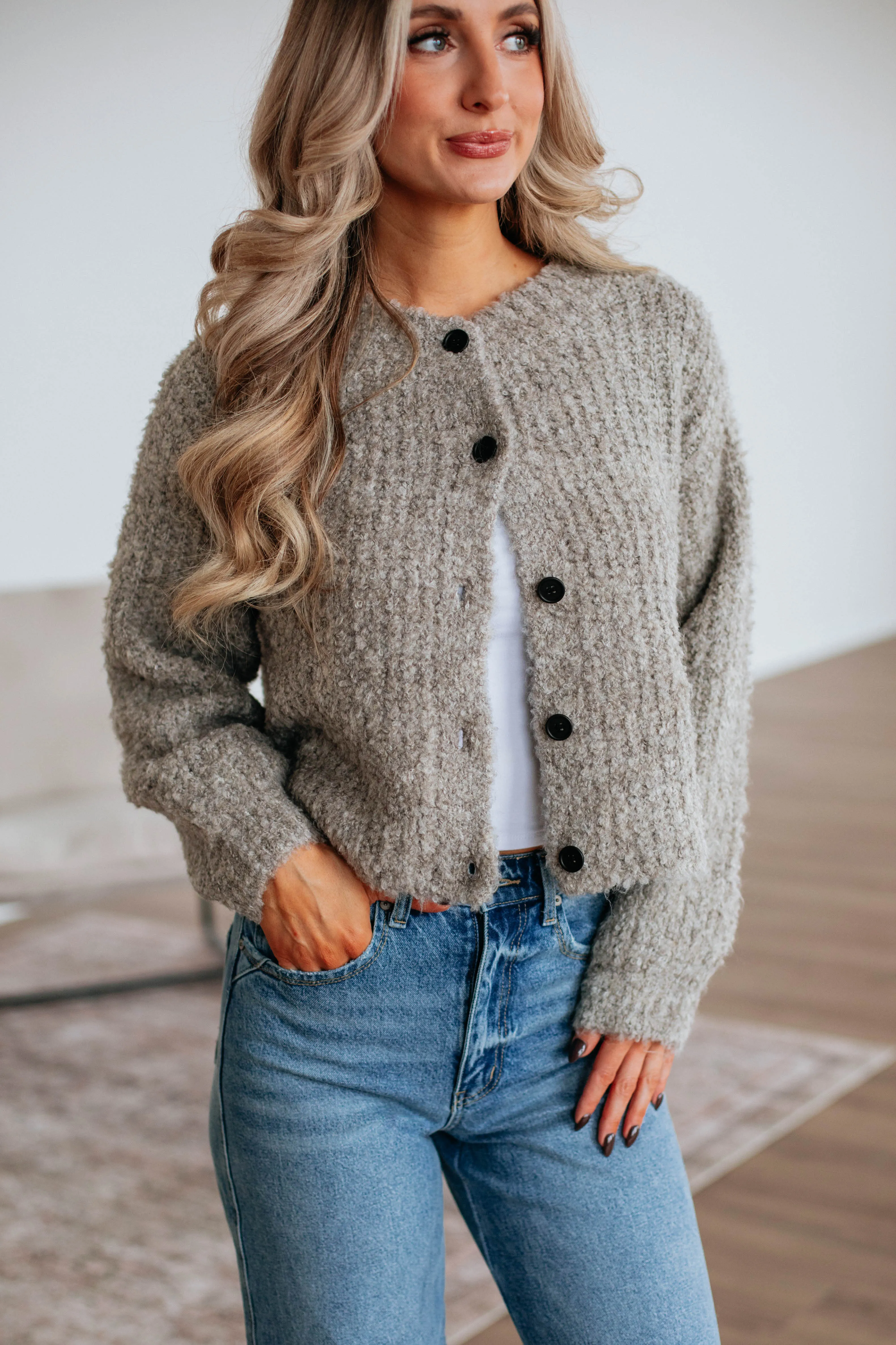 Jodie Knit Cardigan - Latte