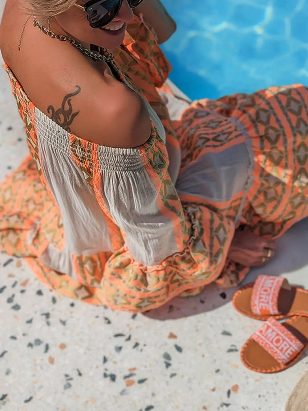 Joyce Boho Off Shoulder Mini Dress