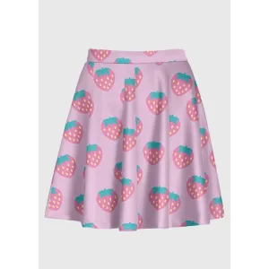 Kawaii Pink Strawberry Skirt for Stylish Comfort and Durability