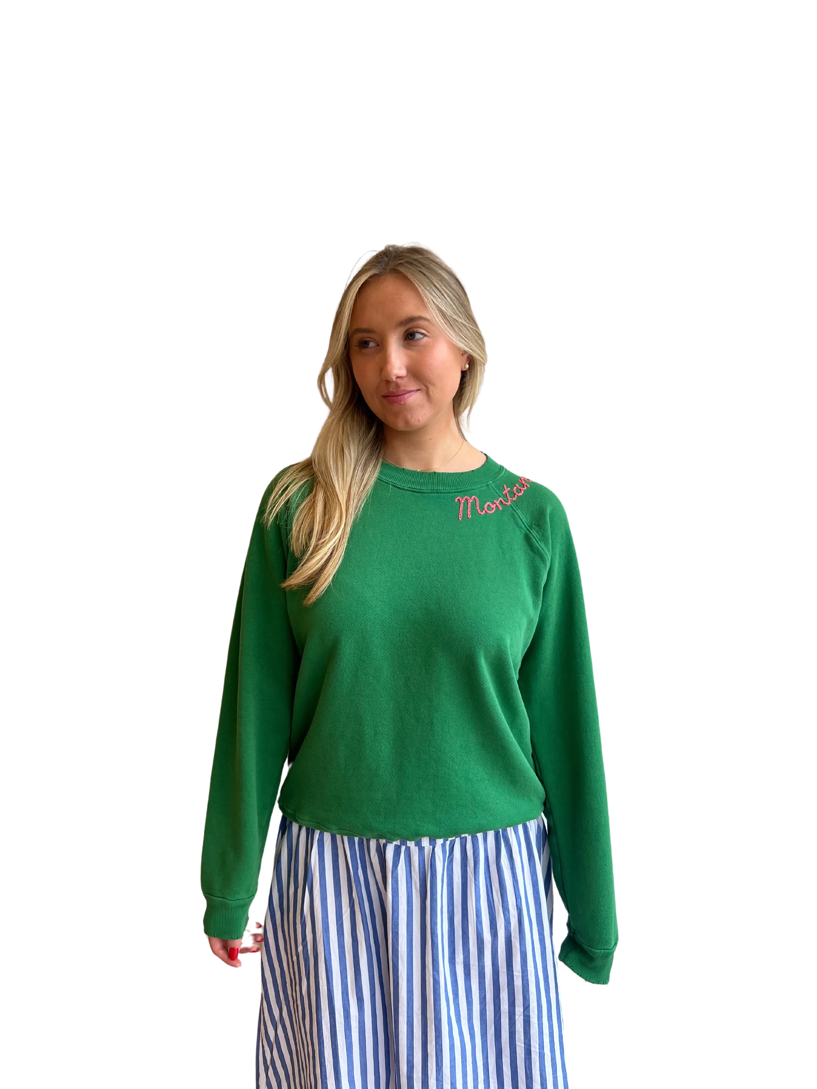 Kelly green embroidered Montana Sweatshirt