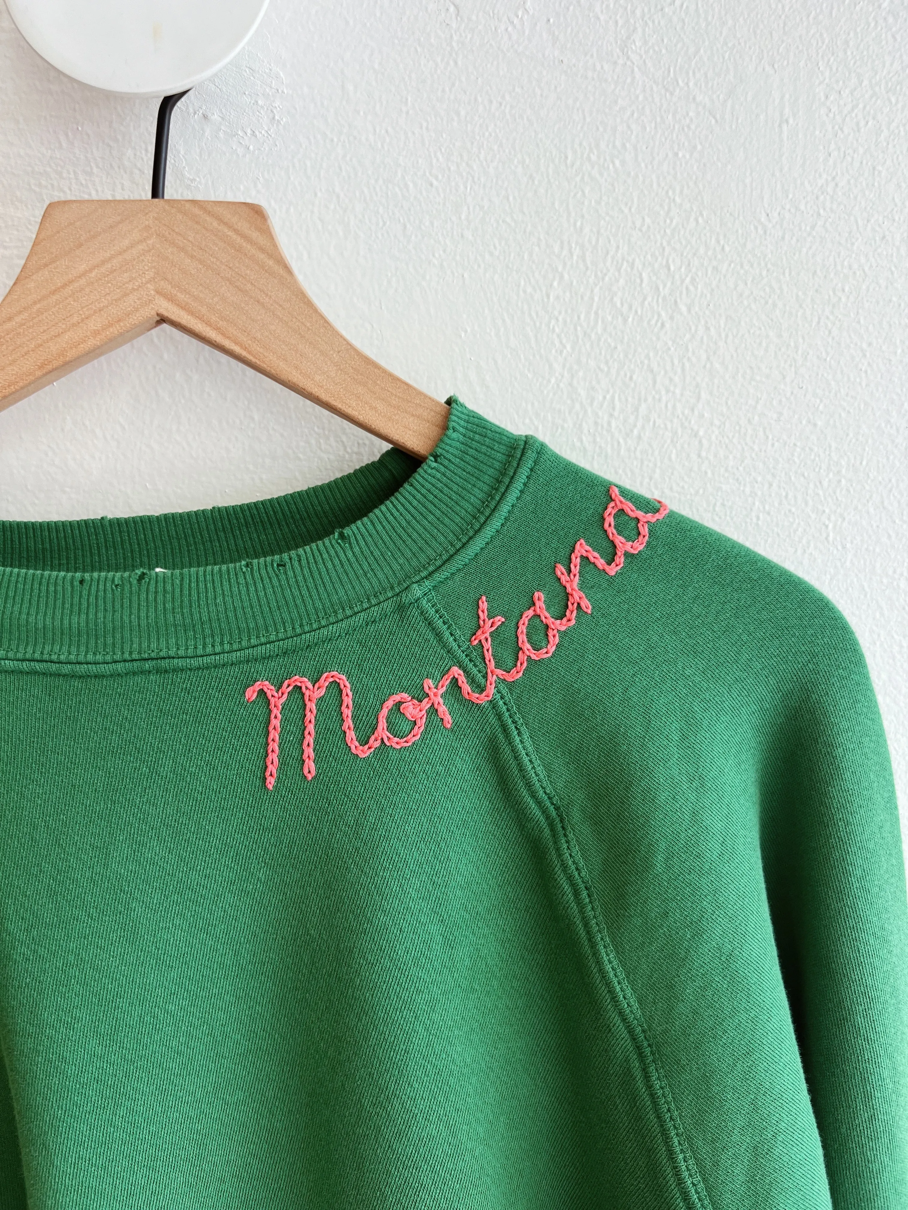 Kelly green embroidered Montana Sweatshirt