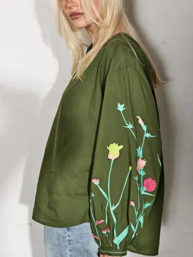 Kireina - Beatrice Blouse - Khaki