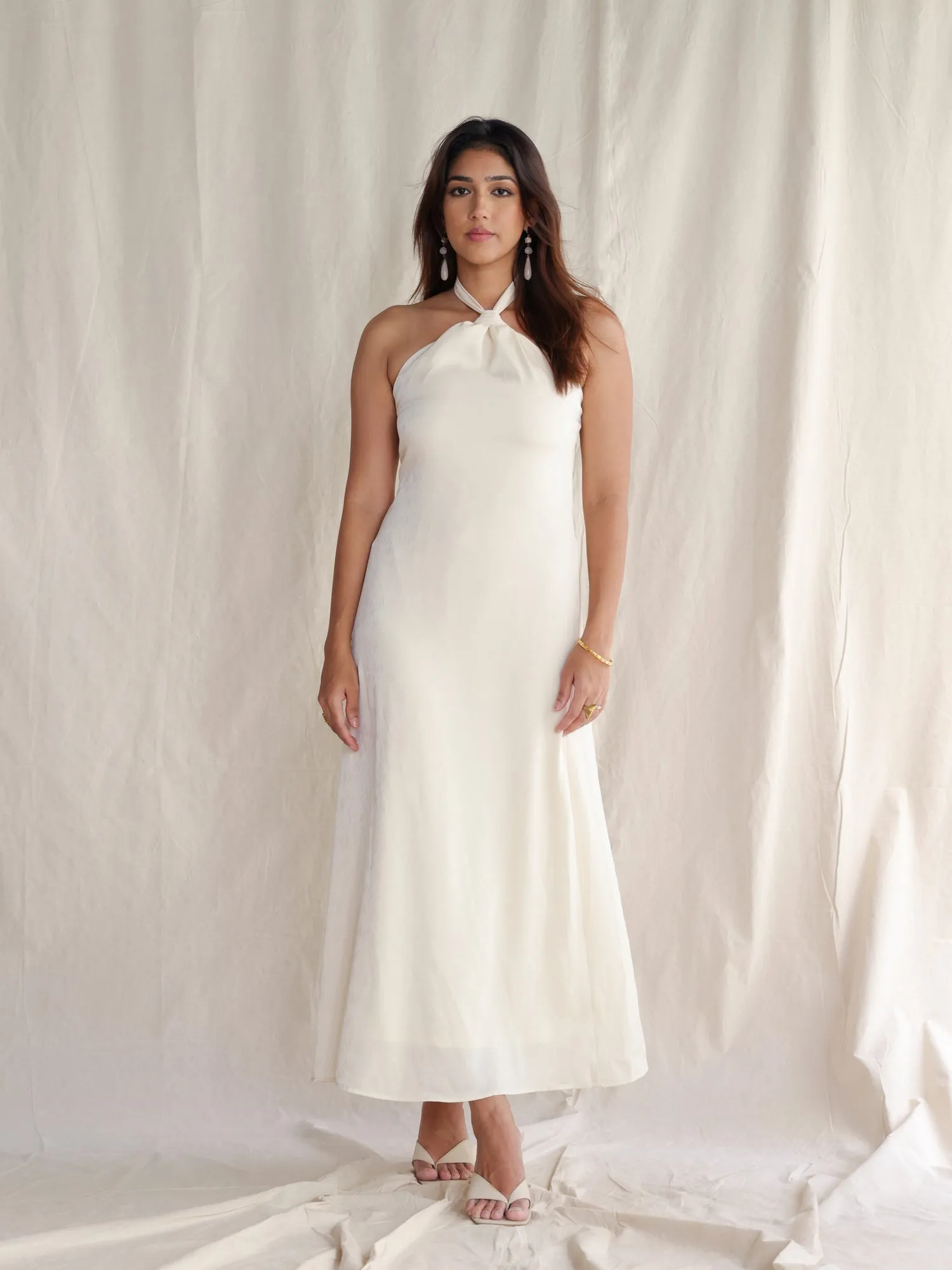 Knot Detail Halter Neck Dress