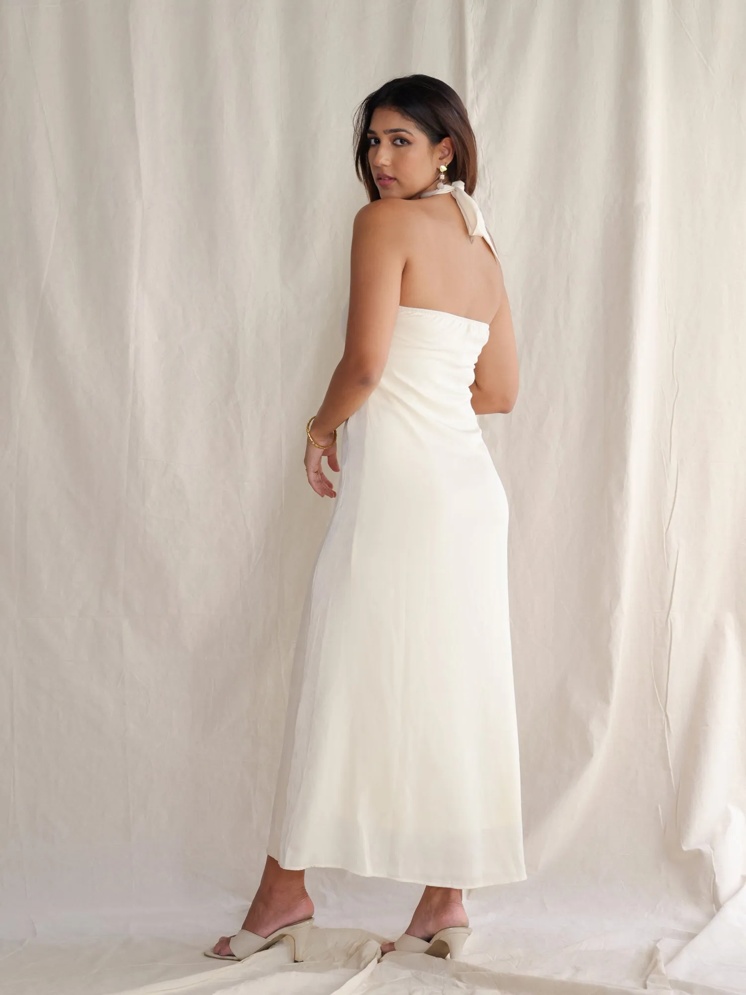 Knot Detail Halter Neck Dress