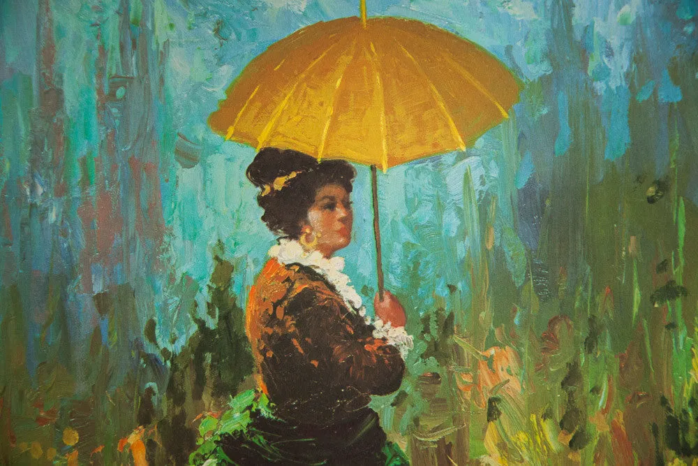 Lady With Gold Umbrella