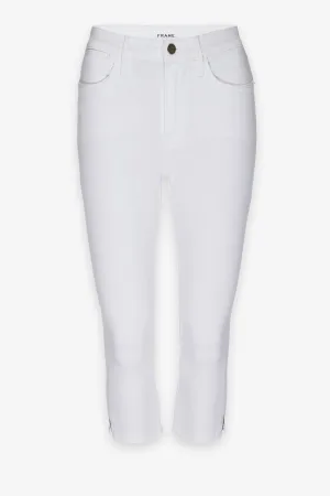 Le Pedal Cropped Jean in Blanc