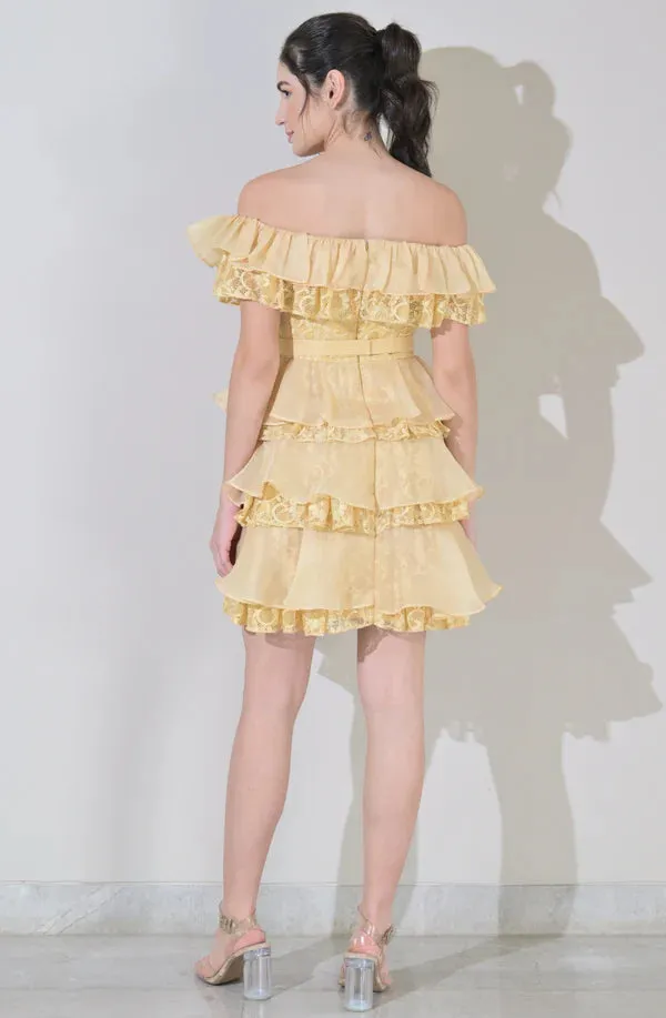 Lemon Meringue Frill Dress
