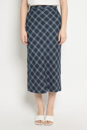 Lexi Midi Skirt in Blue