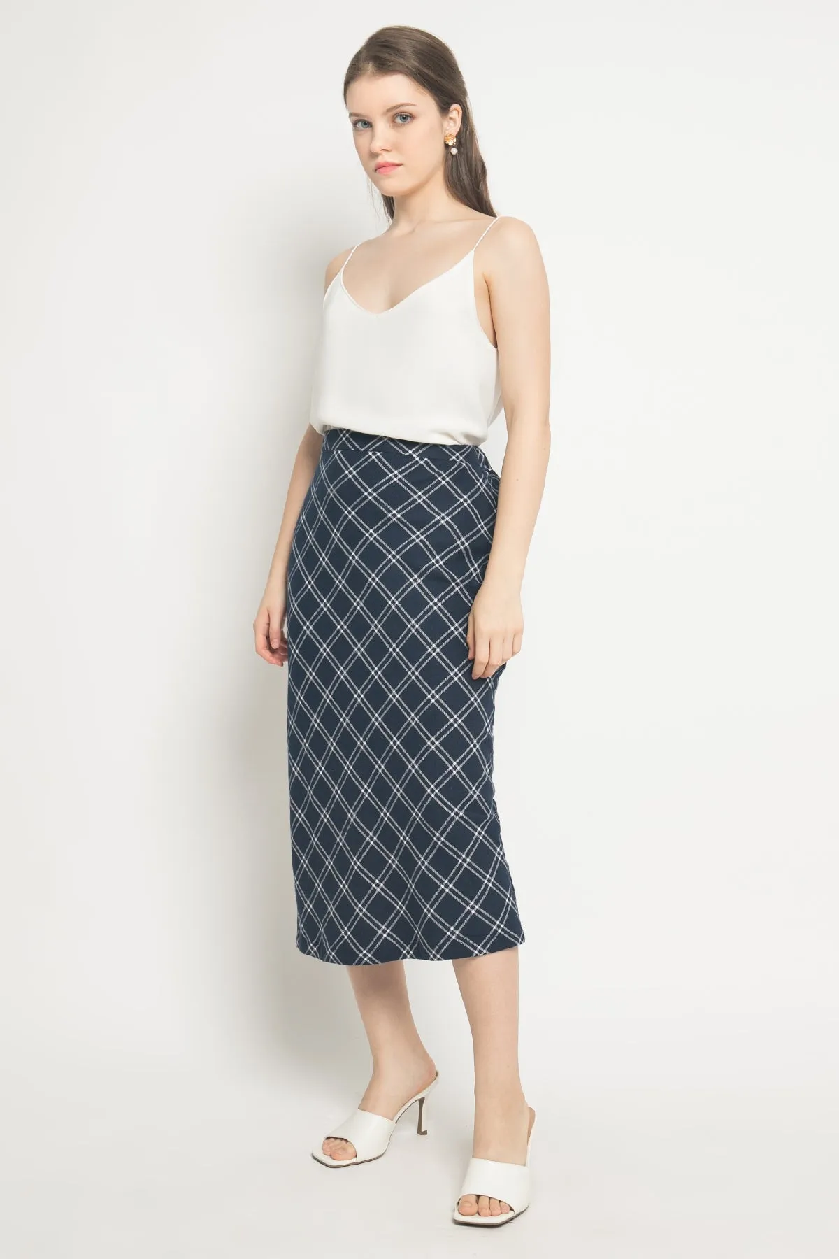 Lexi Midi Skirt in Blue