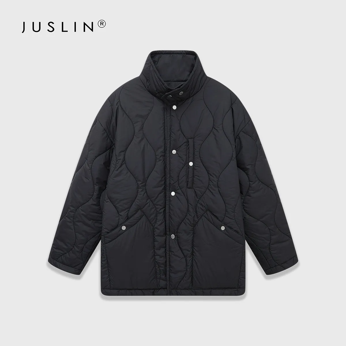 Light High-Collar Quilted Jacket