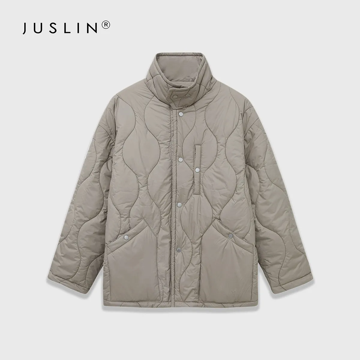 Light High-Collar Quilted Jacket
