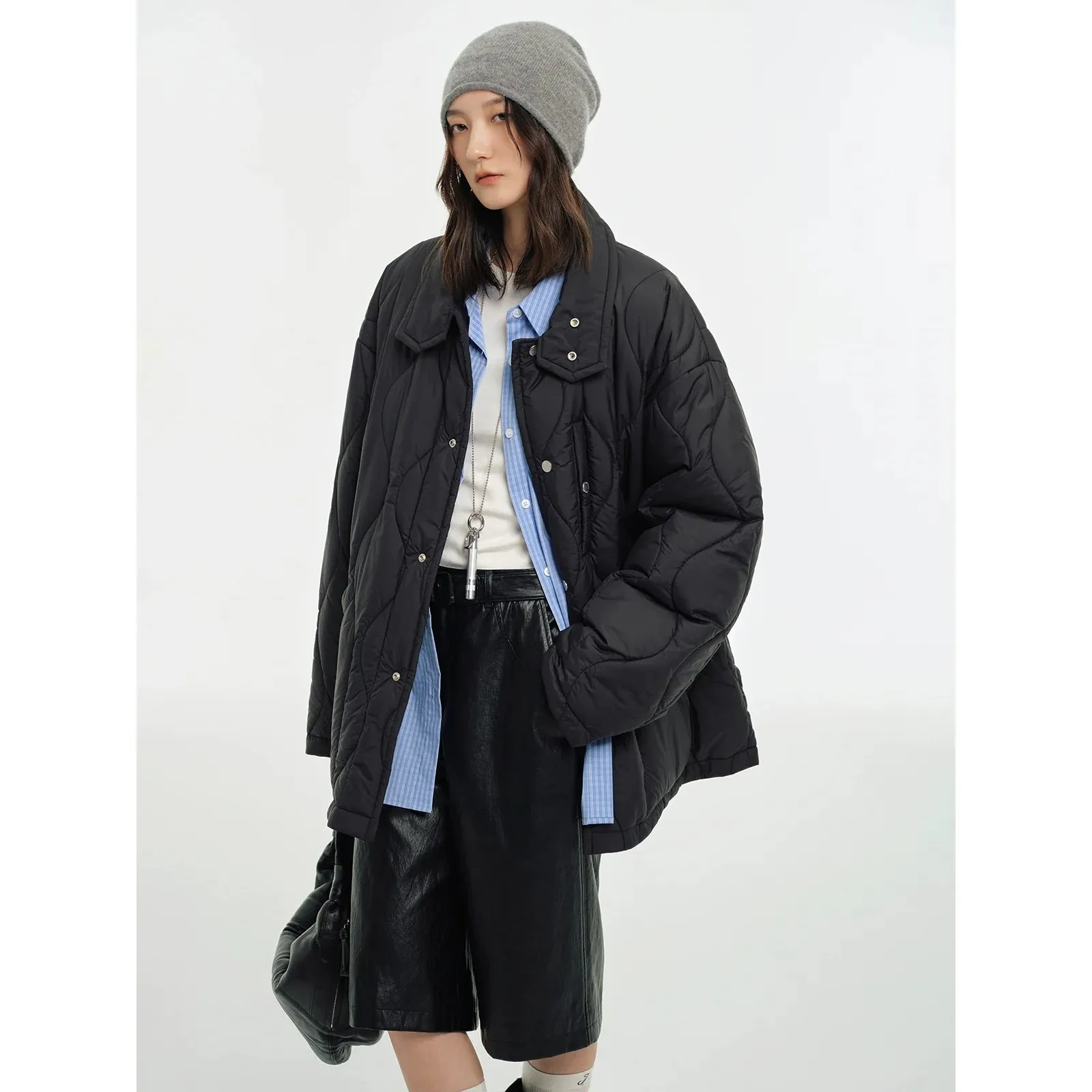 Light High-Collar Quilted Jacket