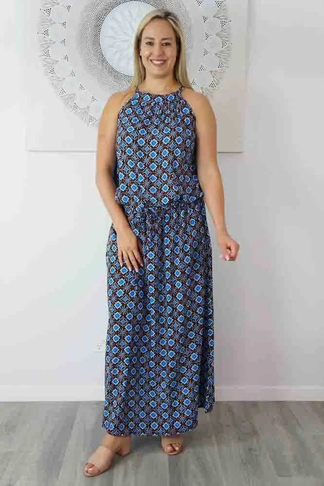 Long Chloe Dress "Snowflower"