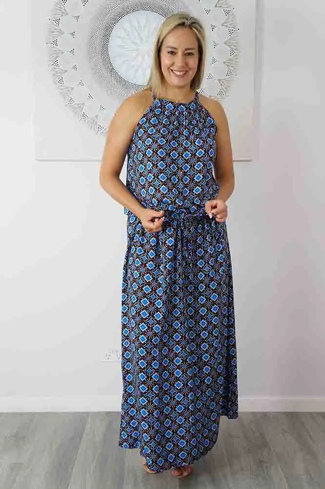 Long Chloe Dress "Snowflower"