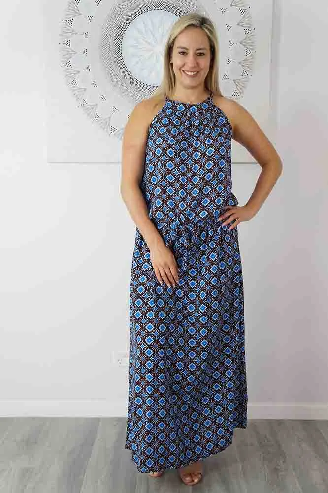 Long Chloe Dress "Snowflower"