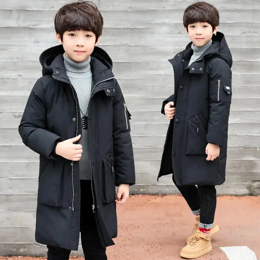 Long Hooded Puffer Jacket
