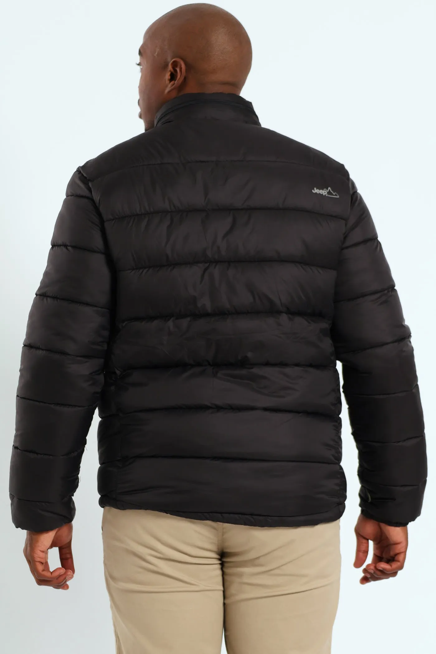 Long Sleeve Puffer Jacket - Black