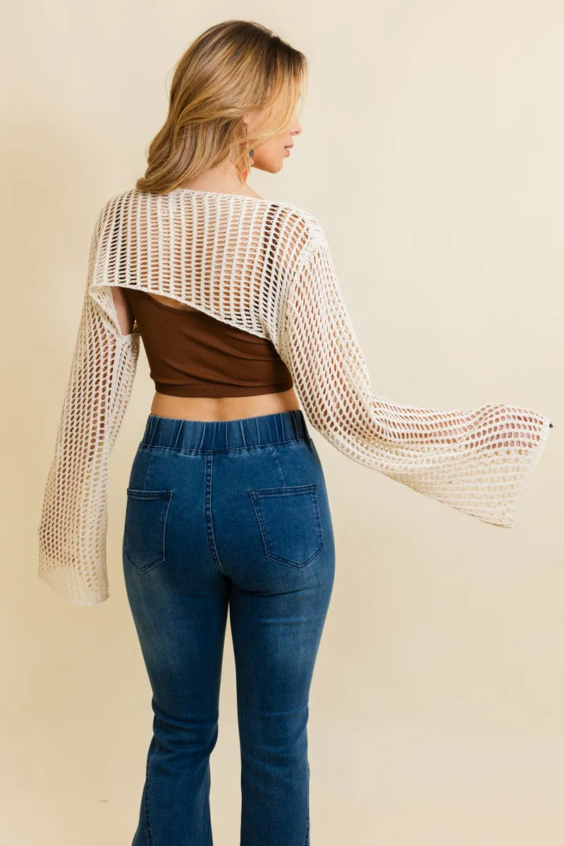Loom Knitted Cropped Sweaters.