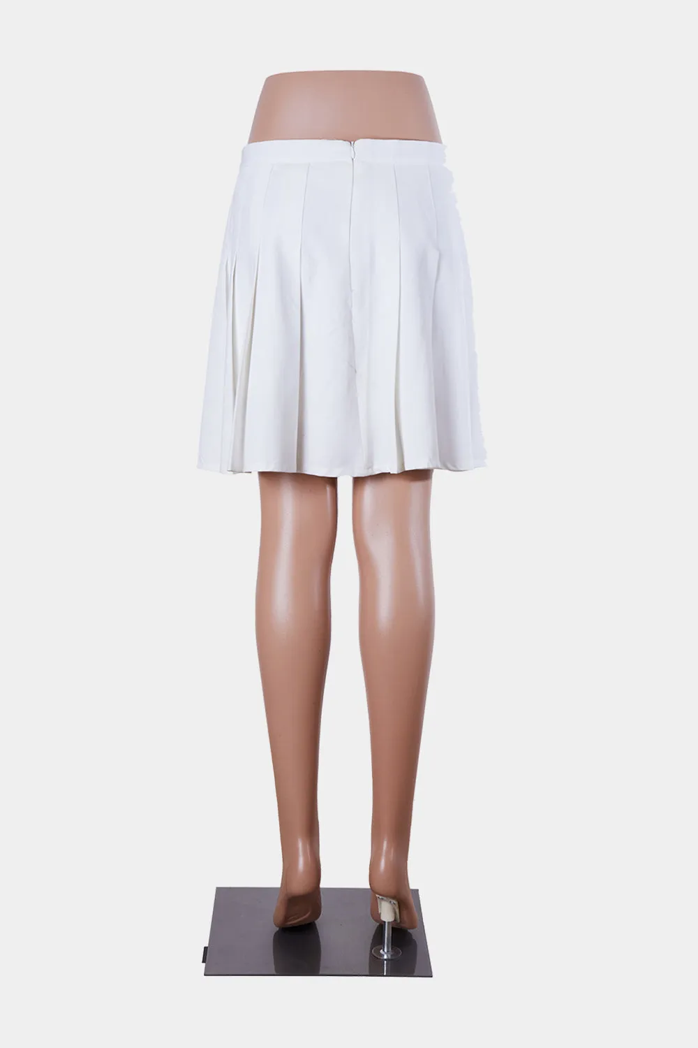 Luck And Trouble White Skater Skirt