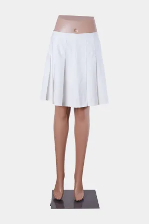 Luck And Trouble White Skater Skirt