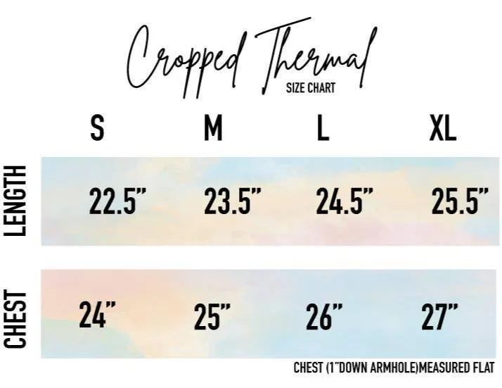 Mama Cropped Thermal Vintage Pullover