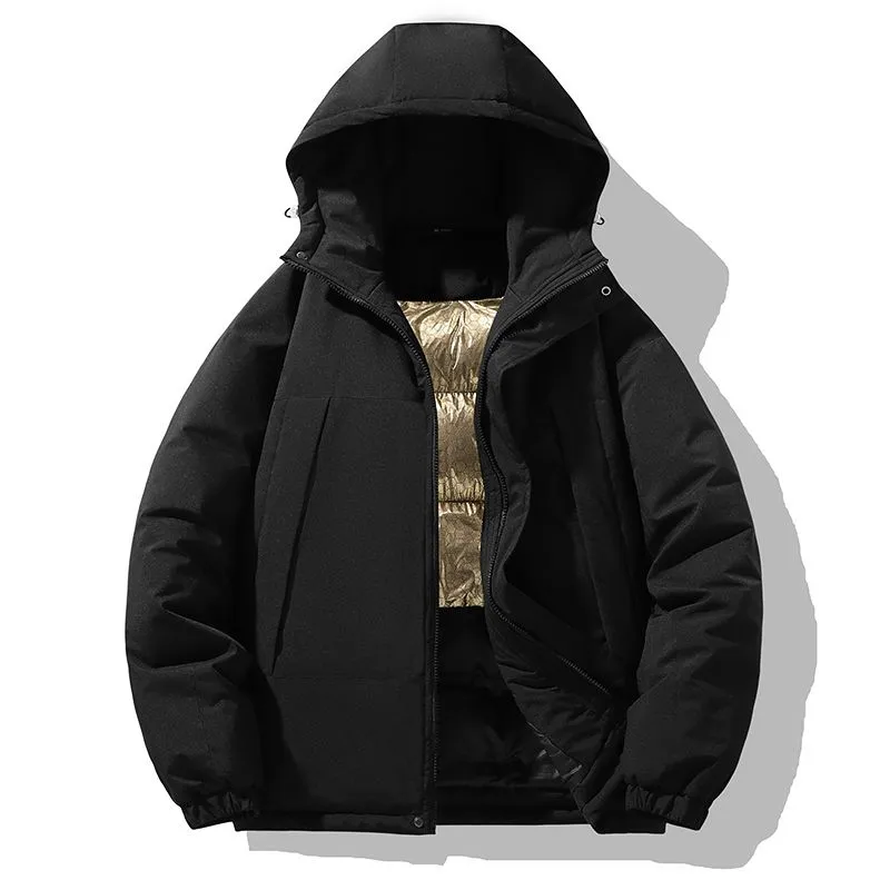Men's Easy-to-clean Padded Puffer Jacket with Elastic Band Cuff