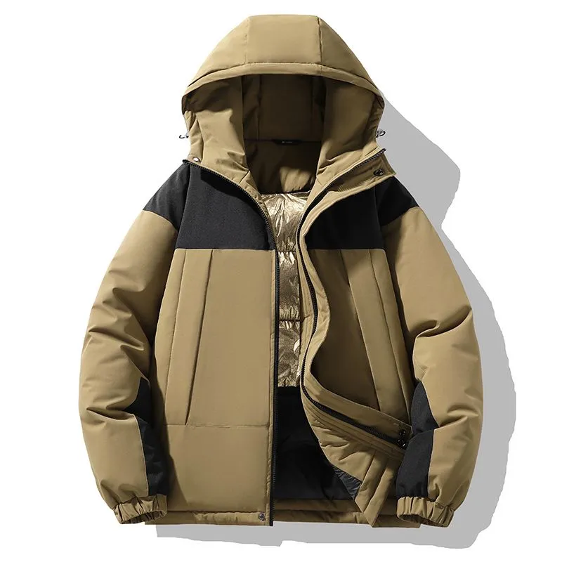 Men's Easy-to-clean Padded Puffer Jacket with Elastic Band Cuff